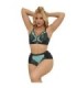 SUBBLIME - 955557 CONJUNTO SUJETADOR CON CREMALLERA DE MALLA DE CHAROL VERDE S/M