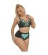 SUBBLIME - 955557 CONJUNTO SUJETADOR CON CREMALLERA DE MALLA DE CHAROL VERDE S/M