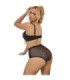 SUBBLIME - 955557 CONJUNTO SUJETADOR CON CREMALLERA DE MALLA DE CHAROL VERDE S/M
