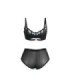 SUBBLIME - 955557 CONJUNTO SUJETADOR CON CREMALLERA DE MALLA DE CHAROL VERDE S/M