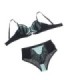 SUBBLIME - 955557 CONJUNTO SUJETADOR CON CREMALLERA DE MALLA DE CHAROL VERDE S/M