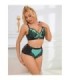 SUBBLIME - 955557 CONJUNTO SUJETADOR CON CREMALLERA DE MALLA DE CHAROL VERDE S/M