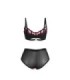 SUBBLIME - 955588 CONJUNTO SUJETADOR CON CREMALLERA DE MALLA DE CHAROL ROSA L/XL