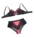 SUBBLIME - 955588 CONJUNTO SUJETADOR CON CREMALLERA DE MALLA DE CHAROL ROSA L/XL