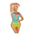 LEG AVENUE - MINI VESTIDO SIN COSTURAS Y ABERTURAS OCEAN