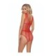 PASSION - BS114 BODYSTOCKING REJILLA ROJO