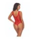 PASSION - BS115 BODYSTOCKING REJILLA ROJO