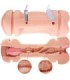 SHEQU - KAY MASTURBADOR DOBLE CON VIBRACIÓN DUAL BOCA Y VAGINA