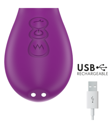 INTENSE - ATENEO VIBRADOR MULTIFUNCIÓN RECARGABLE 7 VIBRACIÓNES CON LENGUA OSCILANTE Y SUCCIONADOR MORADO