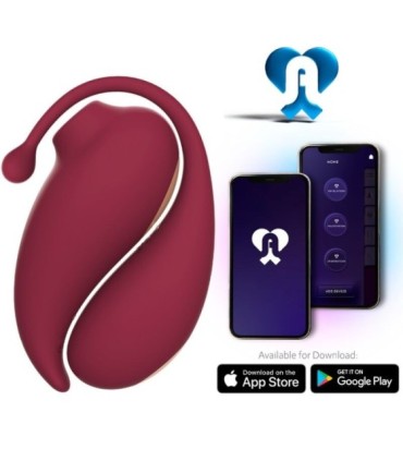 ADRIEN LASTIC - INSPIRATION SUCCIONADOR CLÍTORIS + HUEVO VIBRADOR ROJO - APP GRATUITA