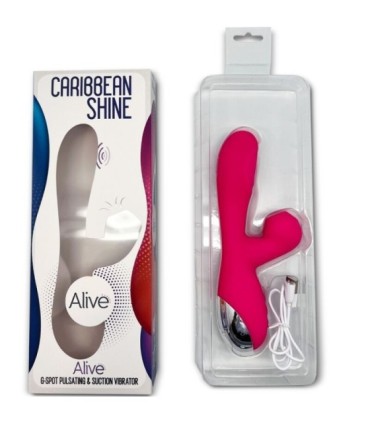 ALIVE - CARIBBEAN SHINE VIBRADOR & SUCCIONADOR FUCSIA