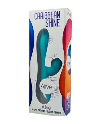 ALIVE - CARIBBEAN SHINE VIBRADOR & SUCCIONADOR AZUL