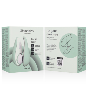 WOMANIZER - LIBERTY 2 ESTIMULADOR & SUCCIONADOR CLÍTORIS VERDE CLARO