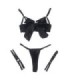 SUBBLIME - 955199 SET SUJETADOR CON LAZO NEGRO AJUSTABLE S/M