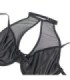 SUBBLIME - 957599 CONJUNTO SUJETADOR Y FALDA DE CUERO NEGRO L/XL