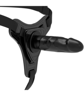 FETISH SUBMISSIVE HARNESS - SILICONA NEGRO REALISTIC 15 CM