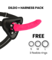 DELTA CLUB - TOYS ARNES + DILDO ROSA SILICONA MEDICA 17 CM -O- 3 CM