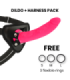 DELTA CLUB - TOYS DILDO + ARNES ROSA SILICONA MEDICA 20 CM -O- 4 CM
