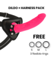 DELTA CLUB - TOYS DILDO + ARNES ROSA SILICONA MEDICA 20 CM -O- 4 CM