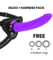 DELTA CLUB - TOYS ARNES + DILDO LILA SILICONA MEDICA 23 CM -O- 4.5 CM