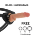 CYBER SILICOCK - ARNÉS SILICONA LIQUIDA OLIVER 19 CM -O- 3.9 CM