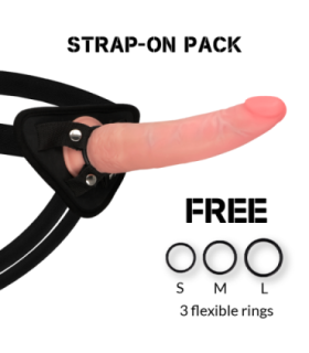 ROCKARMY - ARNÉS + DUAL DENSITY CRUSADER DILDO REALISTA 21.5 CM -O- 4.46 CM
