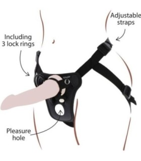 GET REAL - STRAP-ON PLEASURE HARNÉS NEGRO