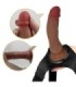 PRETTY LOVE - KYTON HARNESS BRIEFS UNIVERSAL CON DILDO SQUIRTING 19 CM MULATO