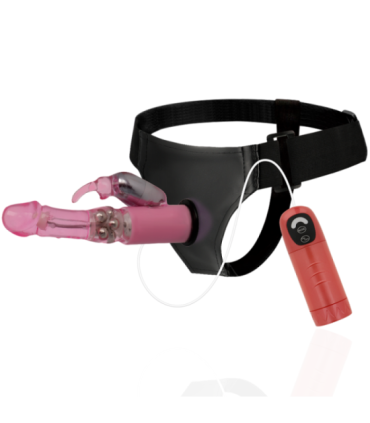 HARNESS ATTRACTION - ARNÉS  DANIEL CON VIBRACIÓN Y ROTACIÓN 18 CM -O- 3.5 CM