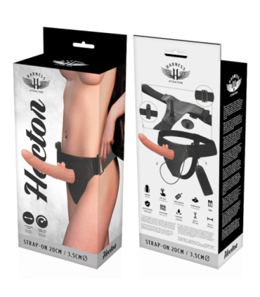 HARNESS ATTRACTION - ARNÉS  VIBRADOR HECTOR 20 CM -O- 3.5 CM