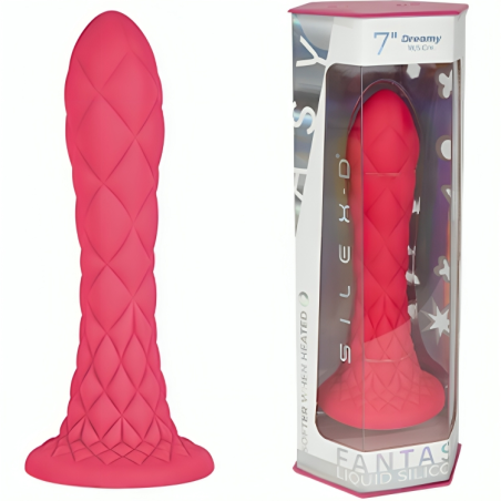 SILEXD - DREAMY DILDO FANTASY SILICONA LIQUIDA TERMOREACTIVO VIOLETA 18.5 CM