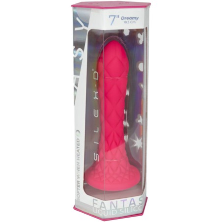 SILEXD - DREAMY DILDO FANTASY SILICONA LIQUIDA TERMOREACTIVO VIOLETA 18.5 CM
