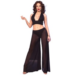 CHILIROSE - CR 4857 SET TOP Y PANTALONES NEGRO TALLA XL